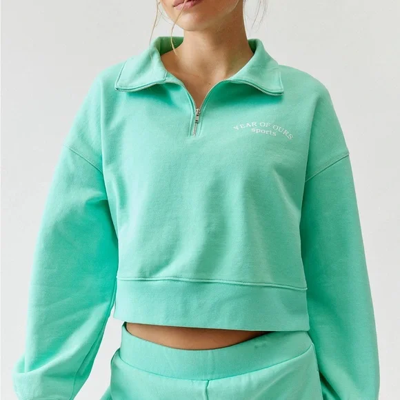 Year Of Ours Sports Club Quarter Zip Sweatshirt Size Medium - Picture 2 of 7